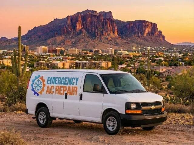 Emergency AC Repair service van in Mesa, Arizona